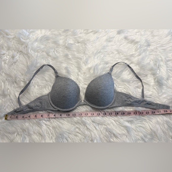Maidenform | 36B Heather Gray Cotton Push-Up Bra With Underwire and Cute Accents - Picture 9 of 12